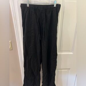 Gap Linen black drawstring pants size XS